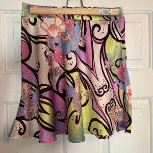 Free People Mini Skirt Retro Floral Print